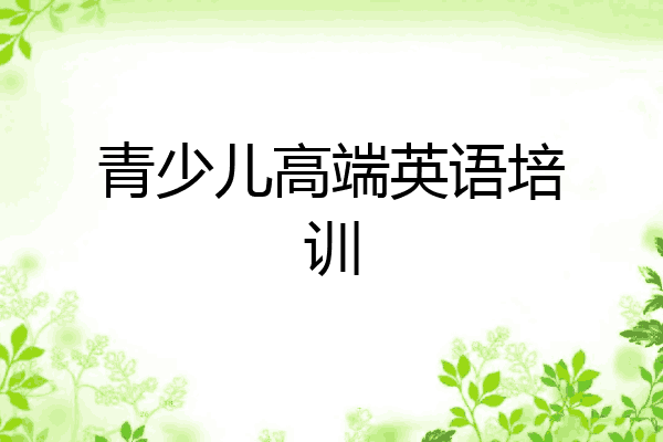 青少儿高端英语培训