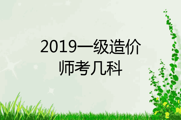 2019一级造价师考几科