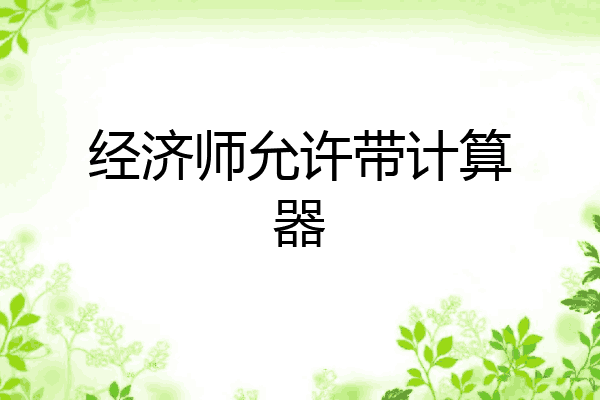 经济师允许带计算器