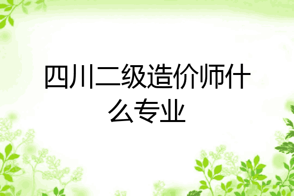 四川二级造价师什么专业