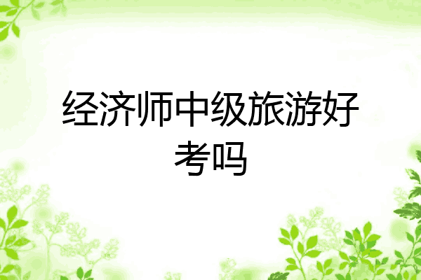 经济师中级旅游好考吗