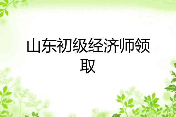 山东初级经济师领取