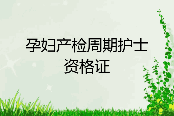 孕妇产检周期护士资格证