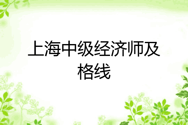 上海中级经济师及格线