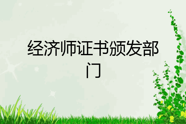 经济师证书颁发部门