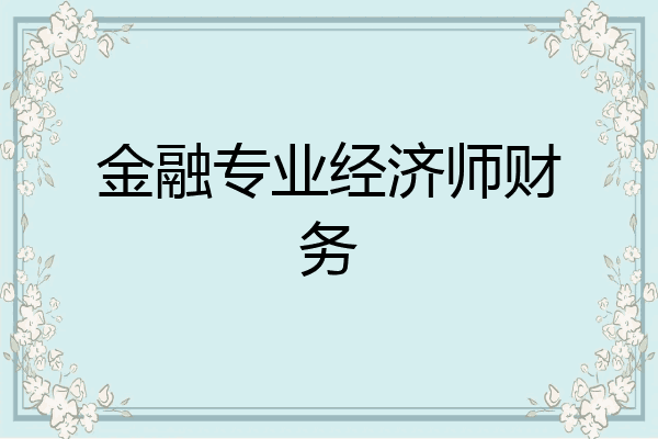 金融专业经济师财务