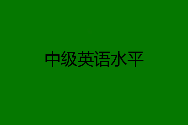 中级英语水平