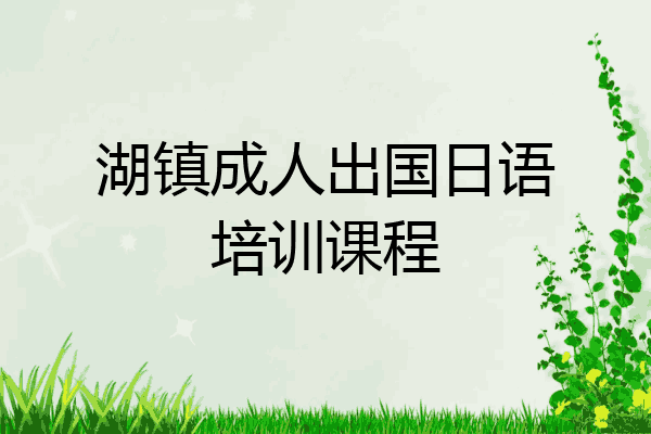 湖镇成人出国日语培训课程