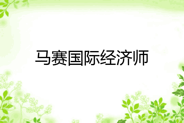 马赛国际经济师
