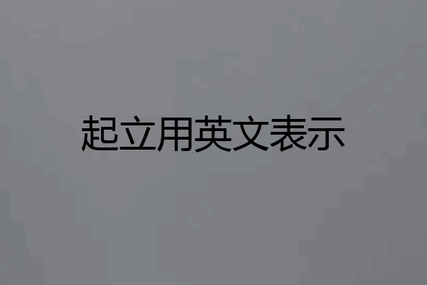 起立用英文表示