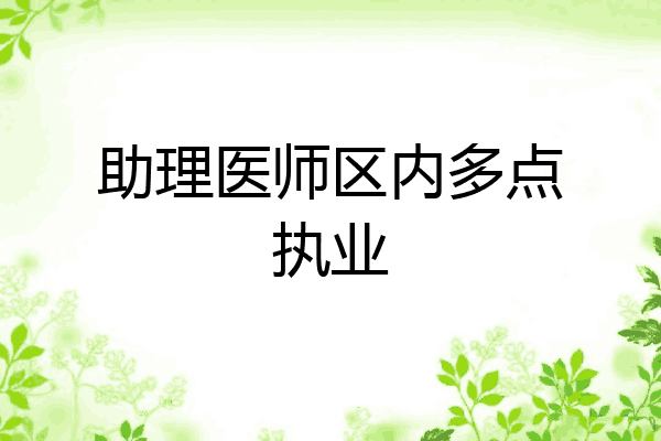 助理医师区内多点执业