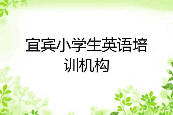 宜宾小学生英语培训机构
