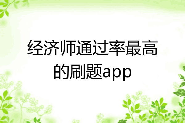 经济师通过率最高的刷题app