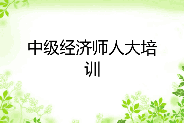 中级经济师人大培训