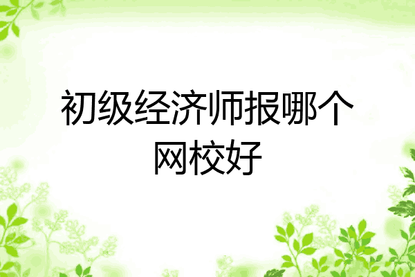 初级经济师报哪个网校好