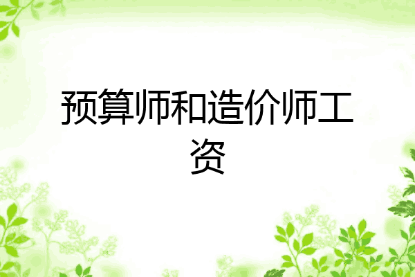 预算师和造价师工资