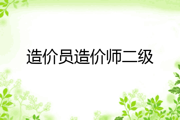 造价员造价师二级
