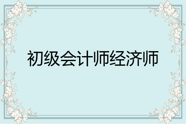 初级会计师经济师