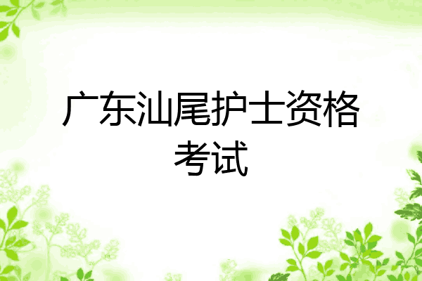 广东汕尾护士资格考试