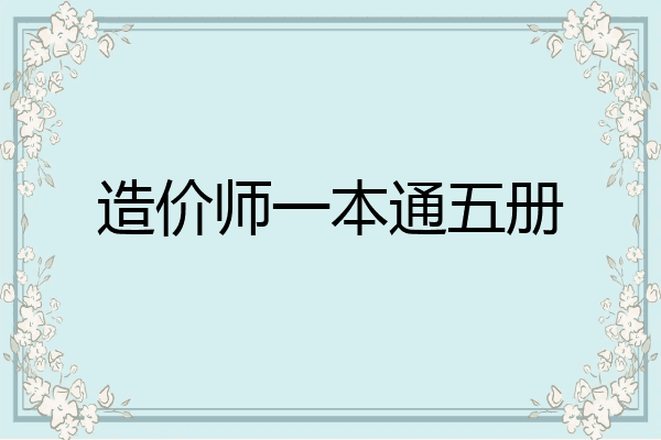 造价师一本通五册