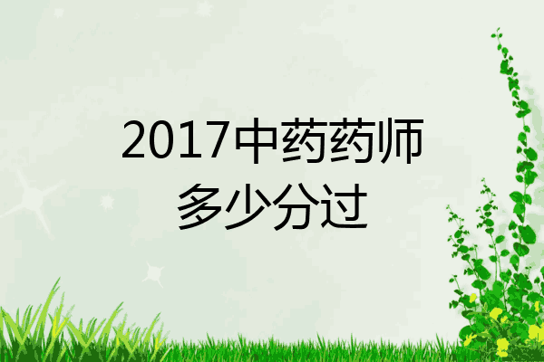2017中药药师多少分过