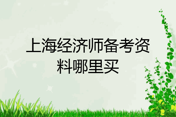 上海经济师备考资料哪里买