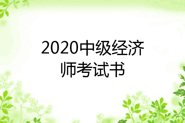 2020中级经济师考试书