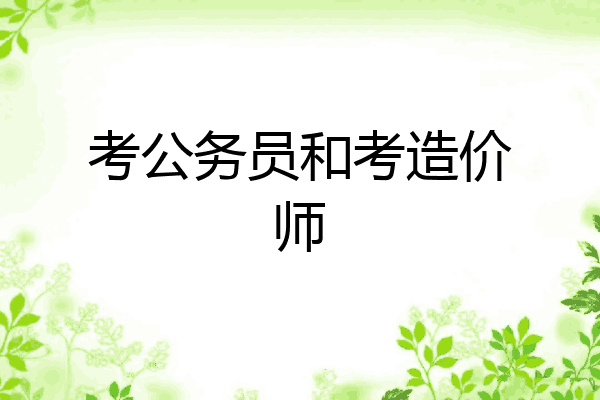 考公务员和考造价师