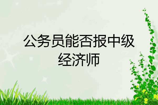公务员能否报中级经济师