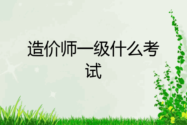 造价师一级什么考试