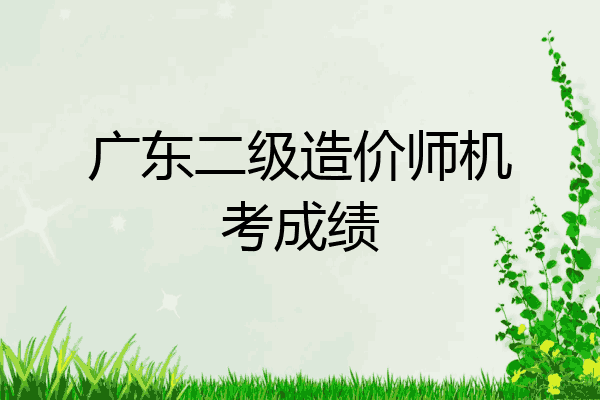 广东二级造价师机考成绩