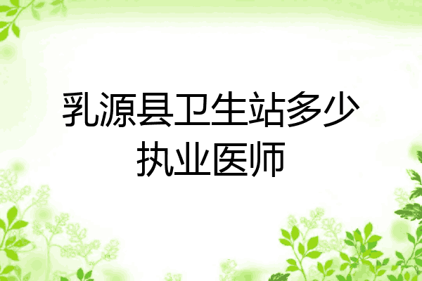 乳源县卫生站多少执业医师