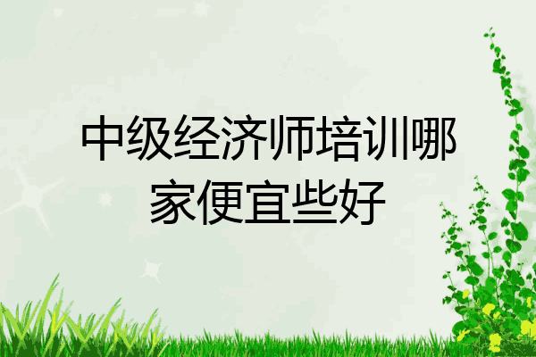 中级经济师培训哪家便宜些好