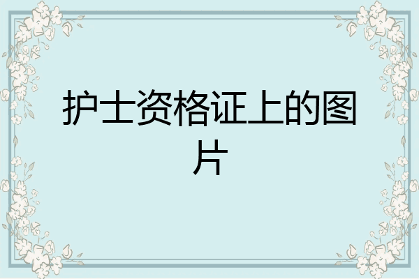 护士资格证上的图片