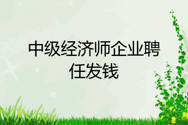 中级经济师企业聘任发钱