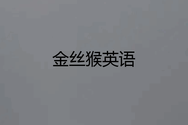金丝猴英语