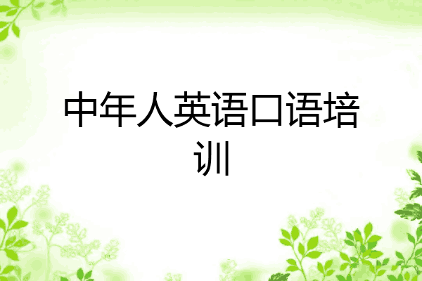 中年人英语口语培训