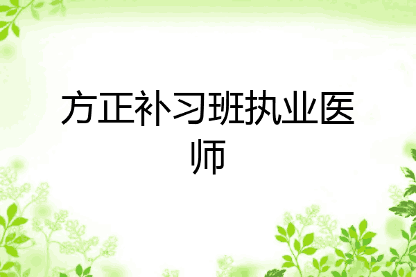方正补习班执业医师
