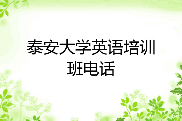 泰安大学英语培训班电话