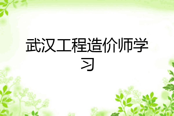 武汉工程造价师学习
