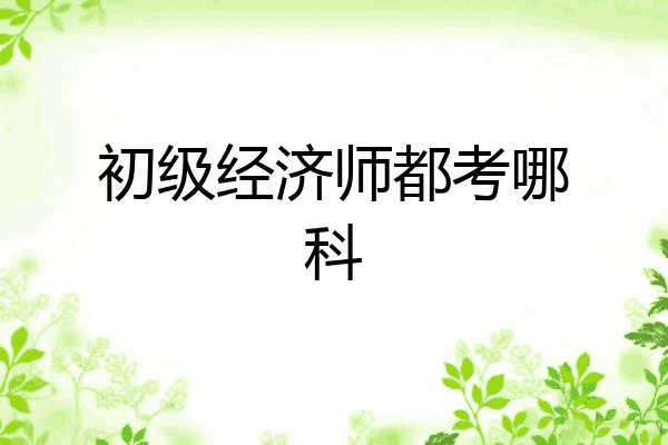 初级经济师都考哪科