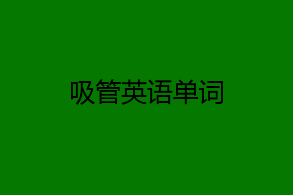 吸管英语单词