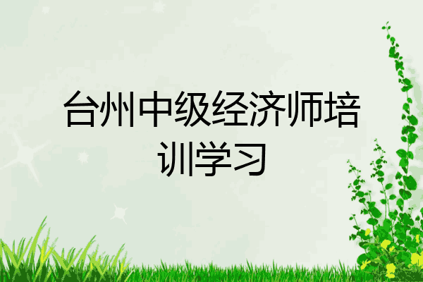 台州中级经济师培训学习
