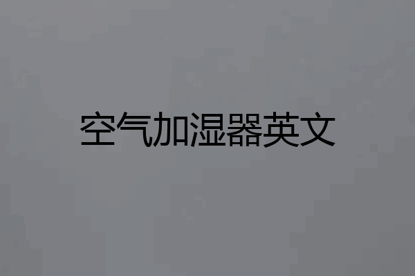 空气加湿器英文