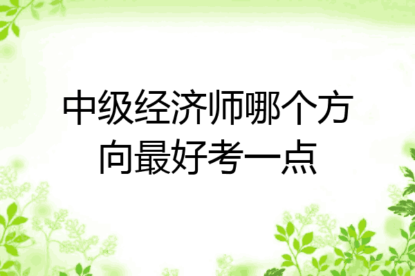 中级经济师哪个方向最好考一点