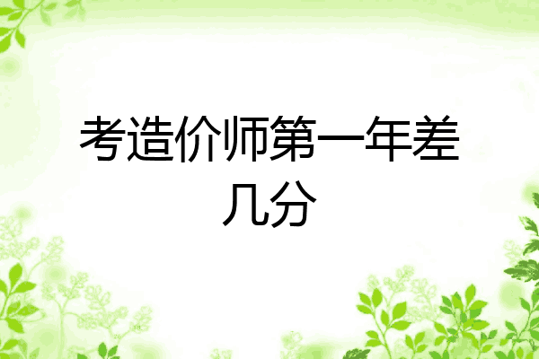 考造价师第一年差几分