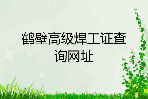 鹤壁高级焊工证查询网址