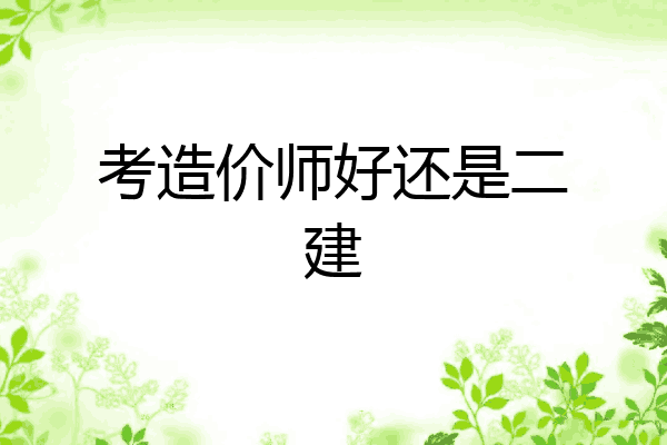 考造价师好还是二建