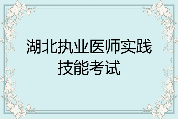 湖北执业医师实践技能考试