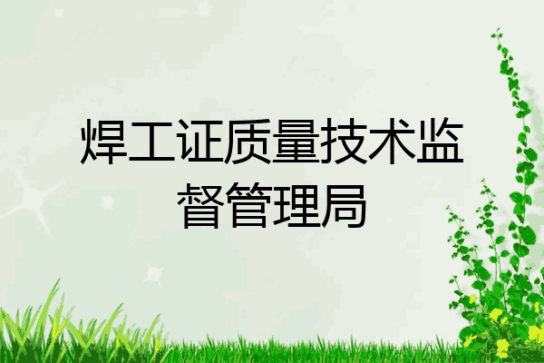 焊工证质量技术监督管理局